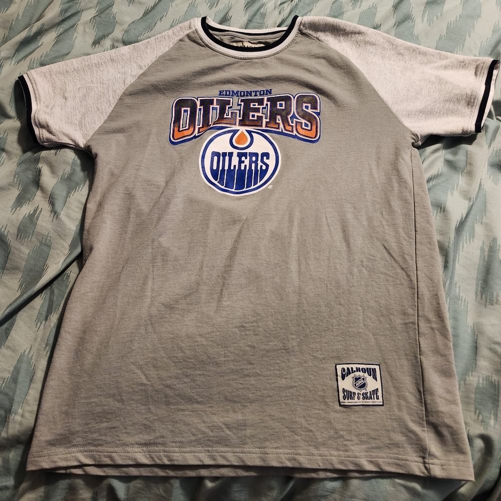 CALHOUN SURF & SKATE NHL EDMONTON OILERS T-SHIRT MEN'S‎ SIZE LARGE